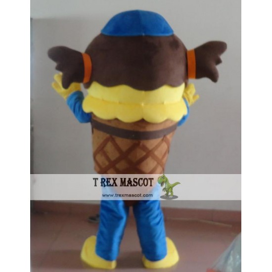 Cartoon Cone Ice Cream Mascot Costume