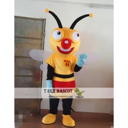 Cartoon Red Nose Bee Mascot Costume