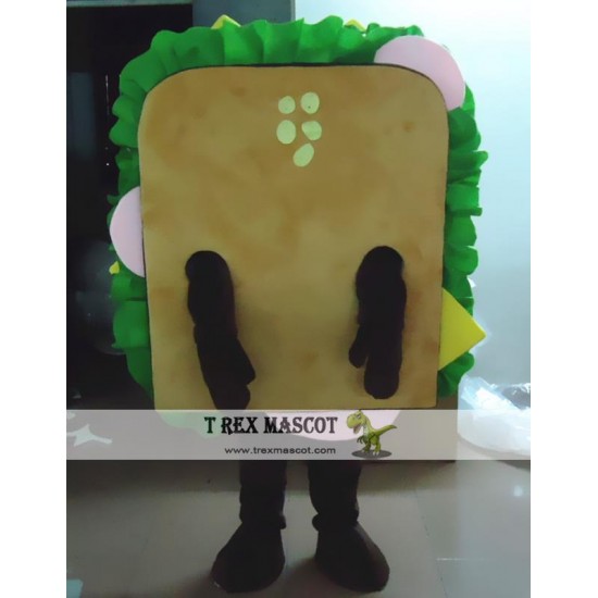 Cartoon Restaurant Hamburger Sandwich Mascot Costume