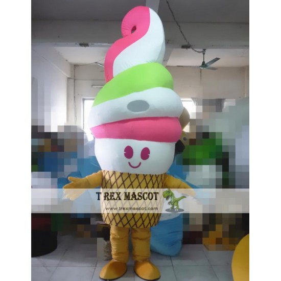 Cartoon Cone Ice Cream Mascot Costume