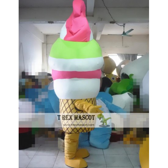 Cartoon Cone Ice Cream Mascot Costume