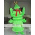 Cartoon Green Worm Mascot Costume