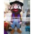 Cartoon Cosplay Bearded Man Mascot Costume