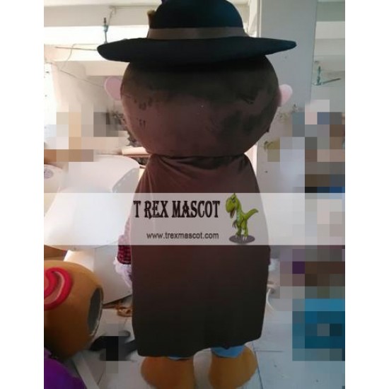 Cartoon Cosplay Bearded Man Mascot Costume