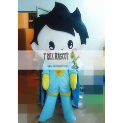 Cartoon Cloak Boy Mascot Costume