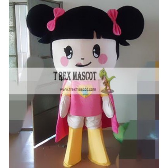 Cartoon Cloak Boy Mascot Costume