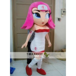 Cartoon Beauty Sexy Nurse Mascot Costume