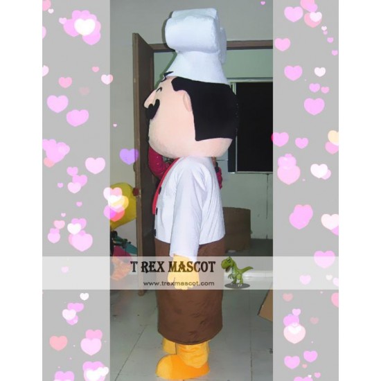 Cartoon Bread Chef Mascot Costume