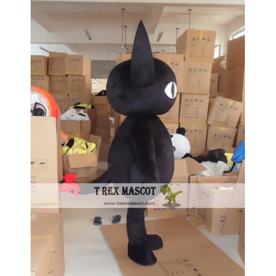 Cartoon Plush Black Cat Mascot Costume