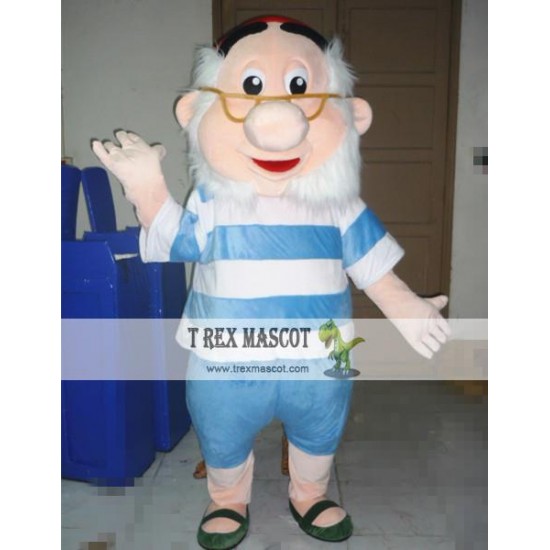 Cartoon Old Man Mascot Costume