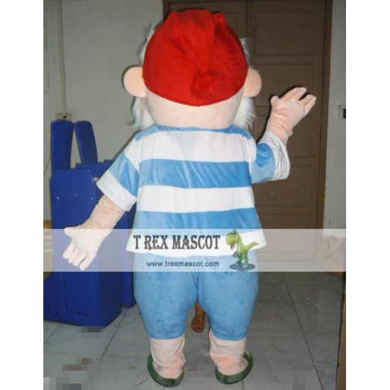 Cartoon Old Man Mascot Costume