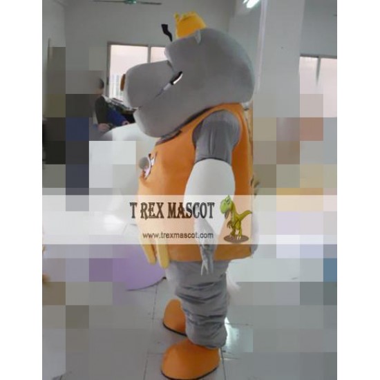 Cartoon Cosplay Rhino Mascot Costume