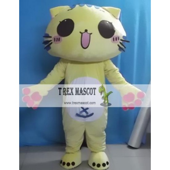 Cartoon Plush Cat Mascot Costume