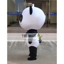 Cartoon Smiling Panda Mascot Costume