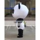 Cartoon Smiling Panda Mascot Costume