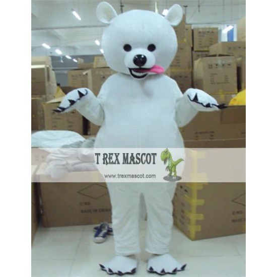 Cartoon Animal Plush Samoyed Dog Mascot Costume