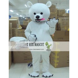 Cartoon Animal Plush Samoyed Dog Mascot Costume