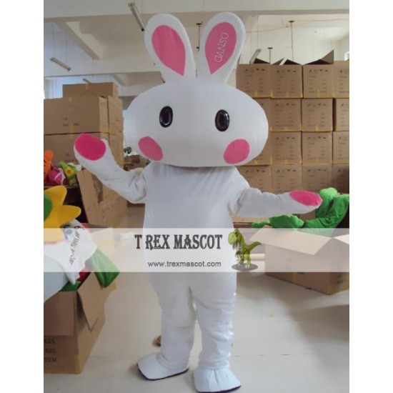 Cartoon White Rabbit Mascot Costume