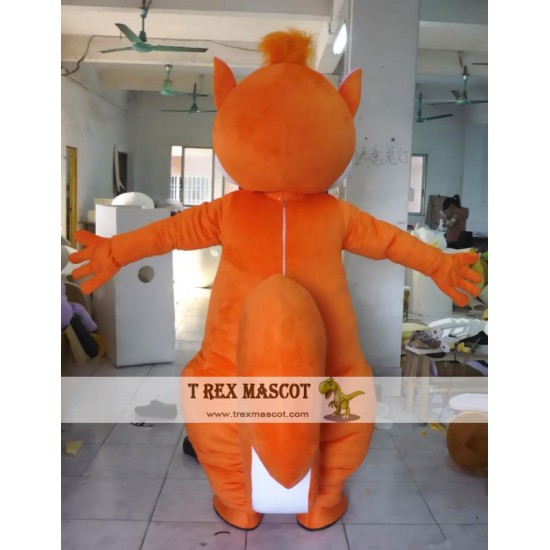 Cartoon Mouse Animal Cosplay Orange Squirrel Mascot Costume