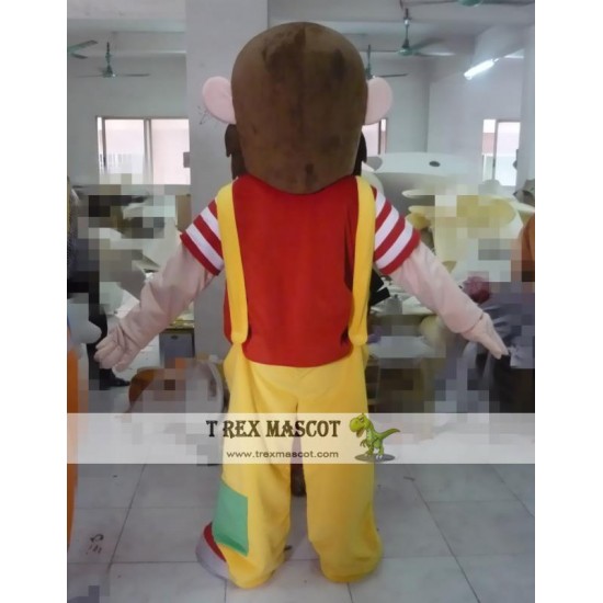 Cartoon Plush Naughty Orangutan Mascot Costume