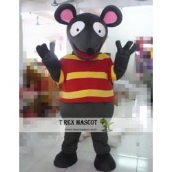 Cartoon Gray Mouse Mascot Costume