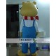 Cartoon Plush Bib Bear Mascot Costume