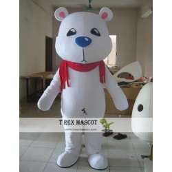 Cartoon Japanese Cosplay Little White Bear Mascot Costume