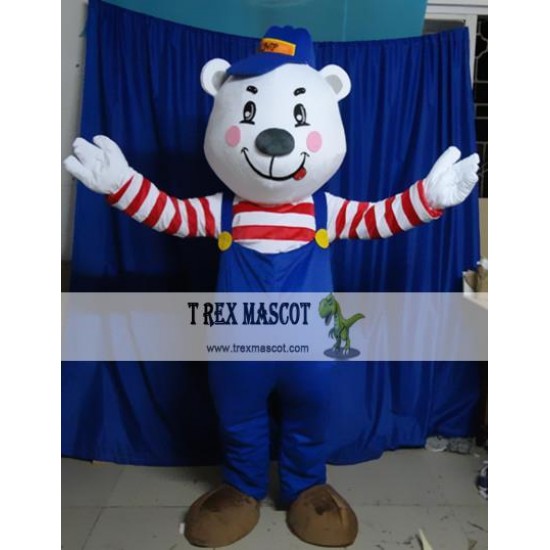 Plush Cartoon White Bear Mascot Costume