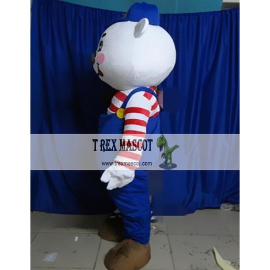 Plush Cartoon White Bear Mascot Costume