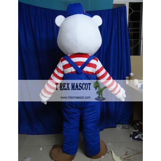 Plush Cartoon White Bear Mascot Costume