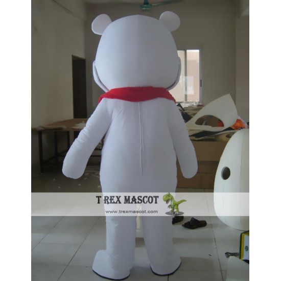 Cartoon Japanese Cosplay Little White Bear Mascot Costume