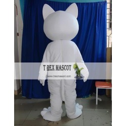 Cartoon White Cat Mascot Costume