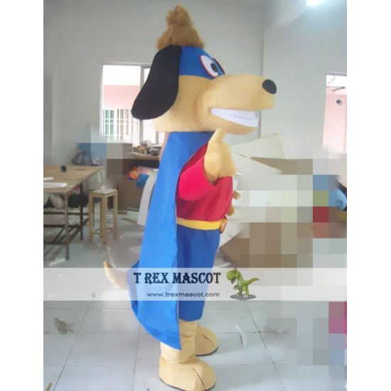 Cosplay Cartoon Superman Dog Mascot Costume