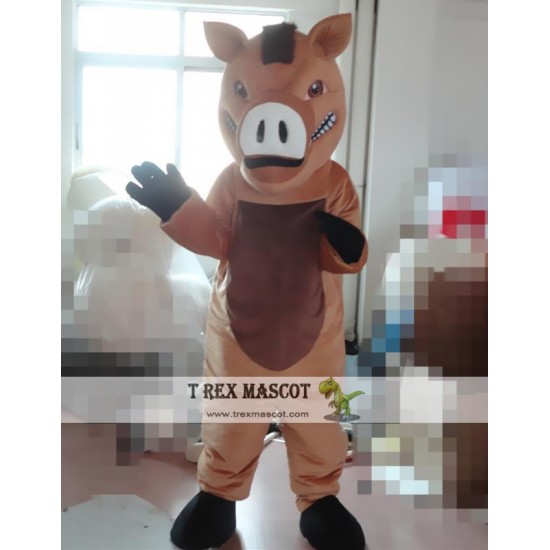 Cartoon Plush Cosplay Wild Boar Mascot Costume