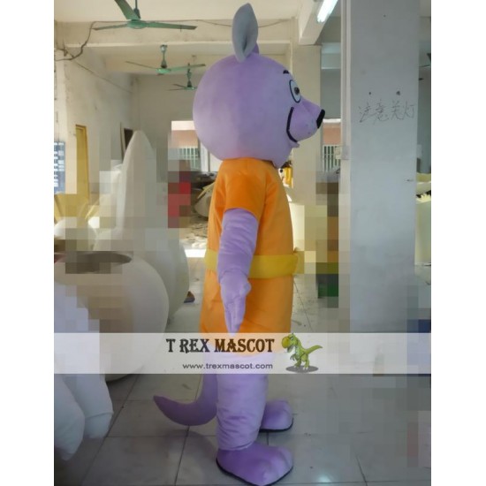 Cosplay Cartoon Animal Plush Purple Dog Mascot Costume