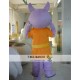 Cosplay Cartoon Animal Plush Purple Dog Mascot Costume