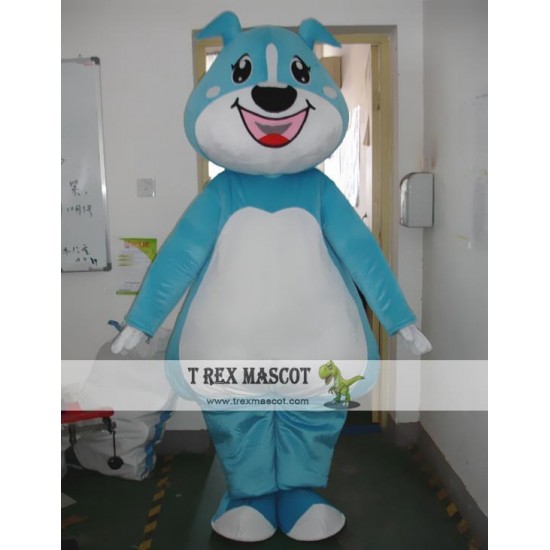 Cartoon Animal Blue Dog Plush Mascot Costume