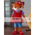 Cartoon Wedding Red Dress Fox Mascot Costume