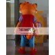 Cartoon Wedding Red Dress Fox Mascot Costume