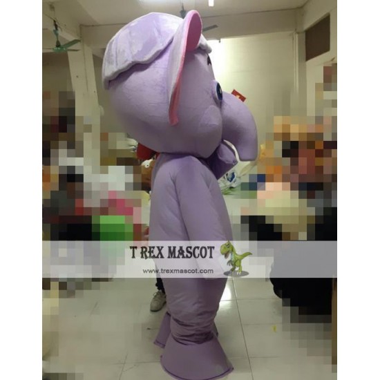 Cosplay Animal Plush Cartoon Little Purple Elephant Mascot Costume