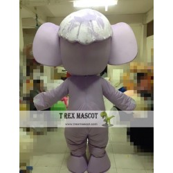 Cosplay Animal Plush Cartoon Little Purple Elephant Mascot Costume