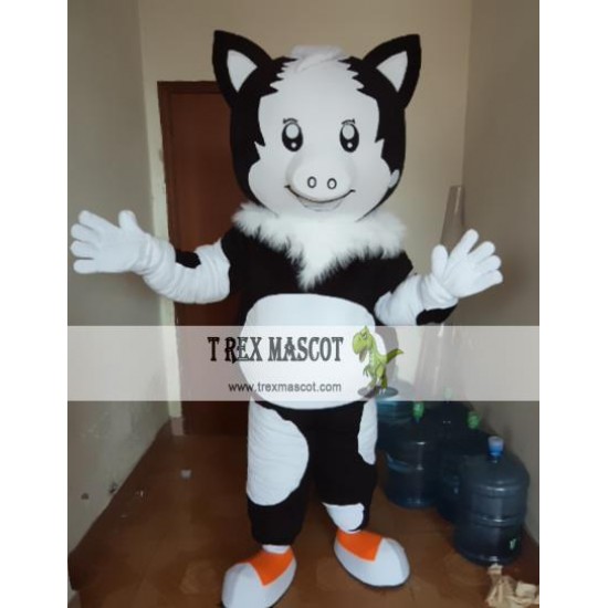 Cartoon Cosplay Animal Black Pig Mascot Costume