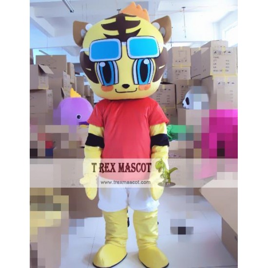 Cartoon Cosplay Animal Tiger Mascot Costume