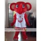 Cartoon Animal Little Red Elephant Mascot Costume