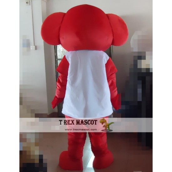 Cartoon Animal Little Red Elephant Mascot Costume