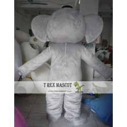 Cartoon Plush Gray Elephant Mascot Costume