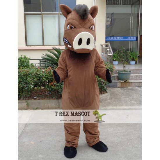 Cartoon Animal Ferocious Wild Boar Mascot Costume