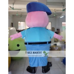 Cartoon Pig Police Mascot Costume