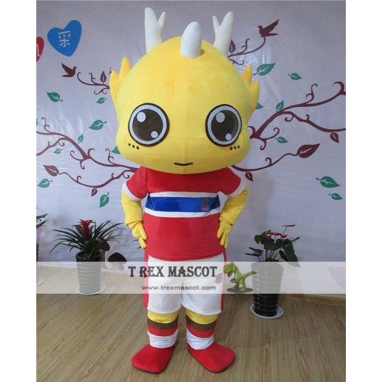 Red Dragon Mascot Costume For Adullt & Kids