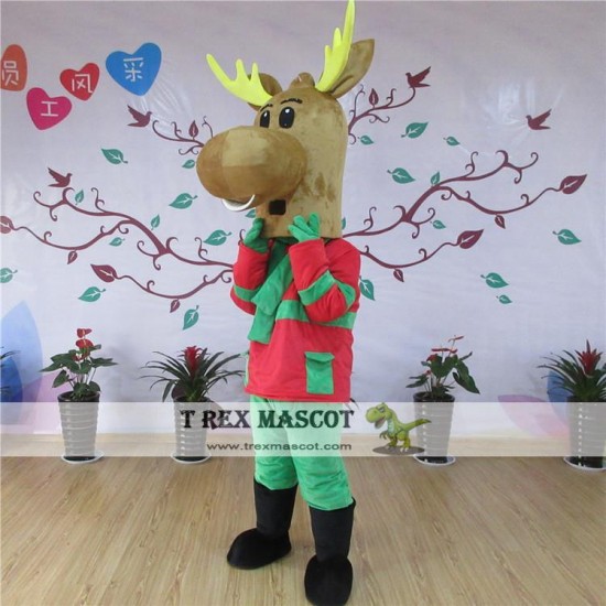 Christmas Deer Mascot Costume For Adullt & Kids